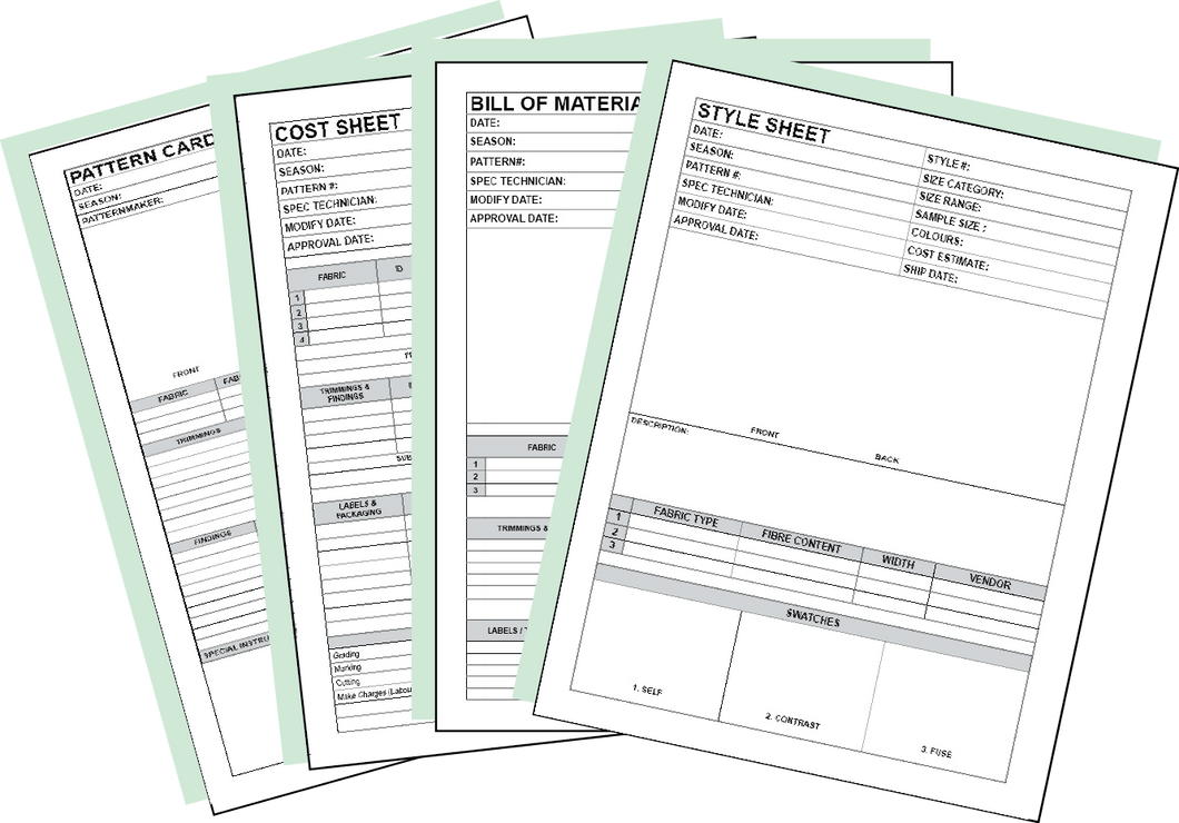 Specifications Template Bundle - The Ultimate Patterndrafting Series